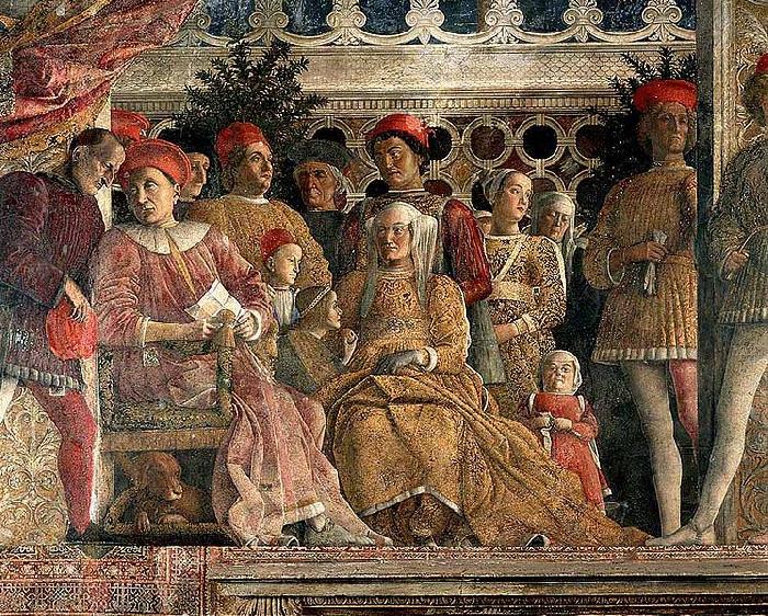 Andrea Mantegna The court of Mantua, fresco for the Camera degli Sposi of Palazzo Ducale, Mantua. China oil painting art